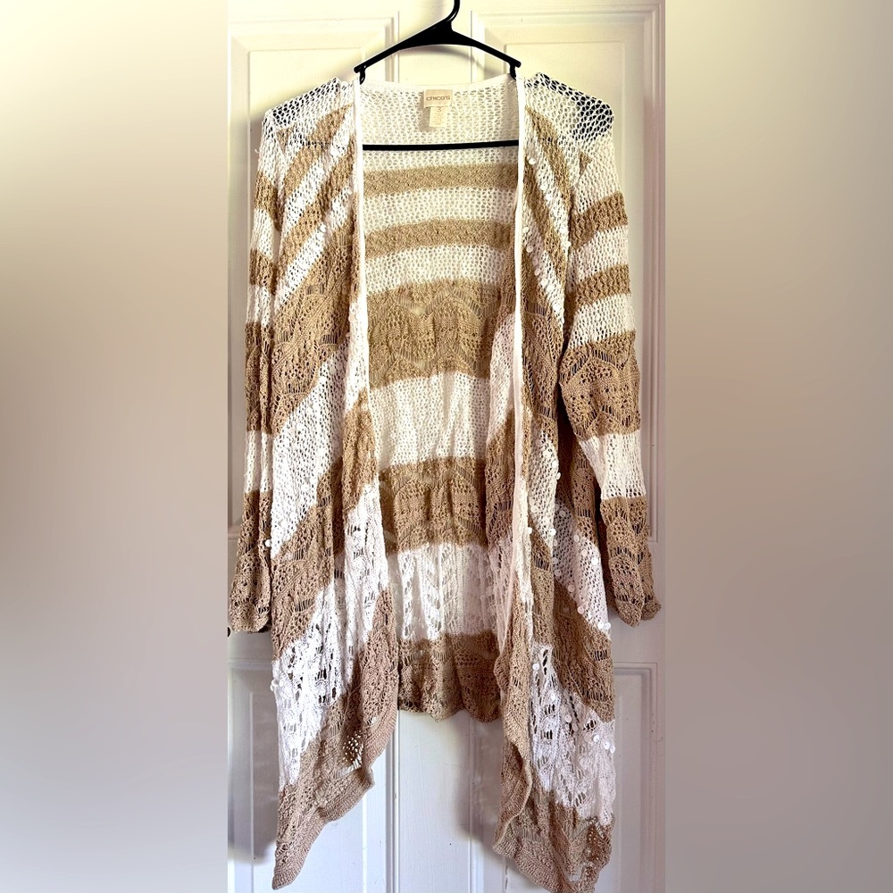 Chico’s knit maxi cardigan